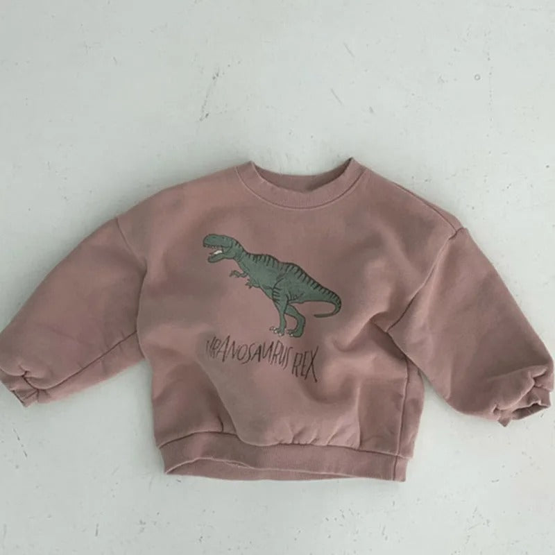 Kids Dinosaur Hoodie | Soft Cotton Green Sweater