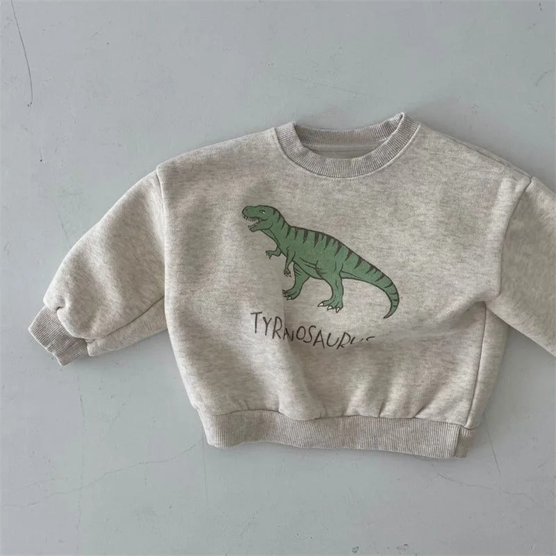 Kids Dinosaur Hoodie | Soft Cotton Green Sweater