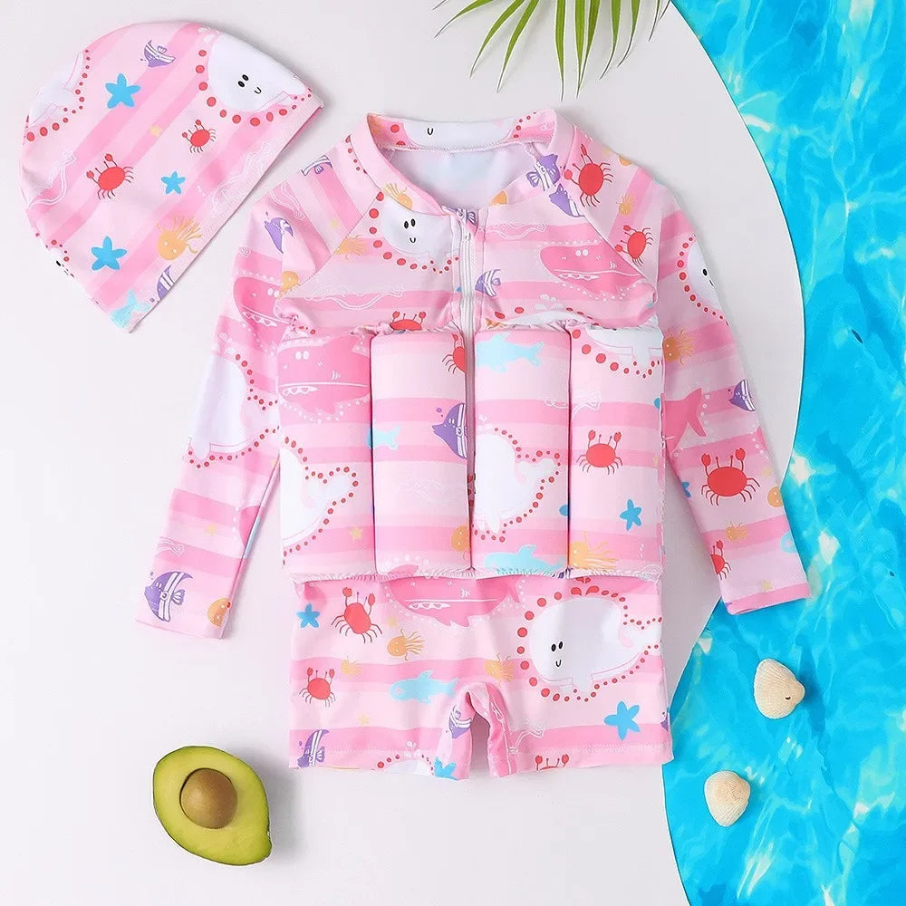 Kids UV Protection Swimwear | Adjustable Floaties for Ages 0-6
