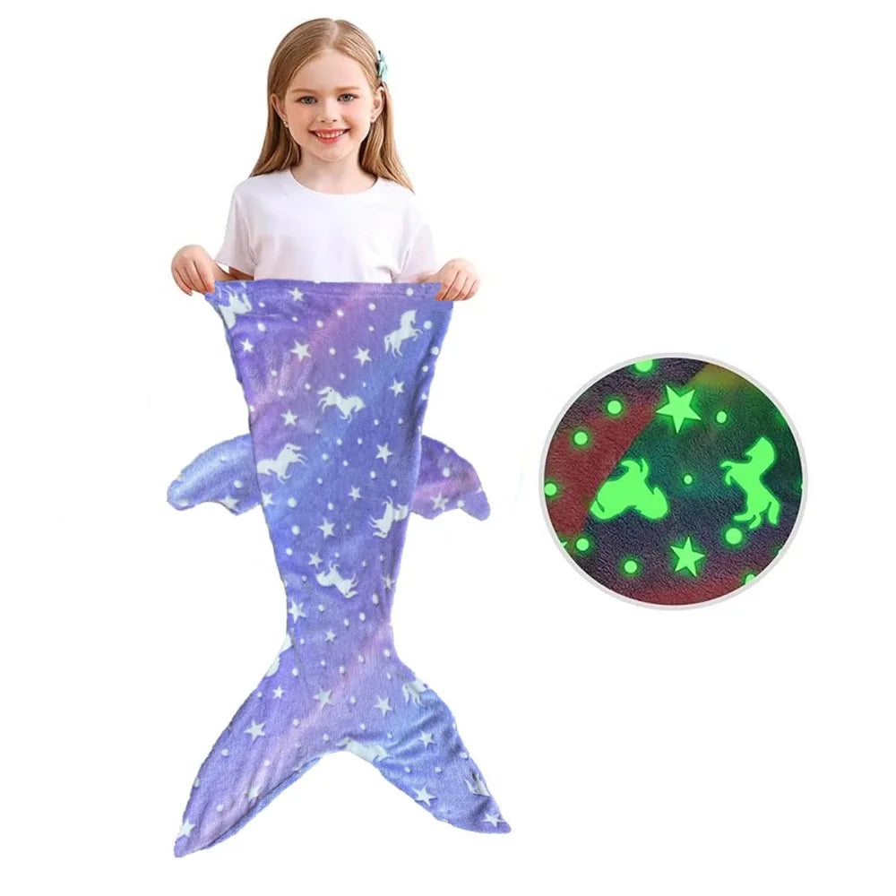 Mermaid Sleeping Bag for Kids | Glow in the Dark Soft Polyester
