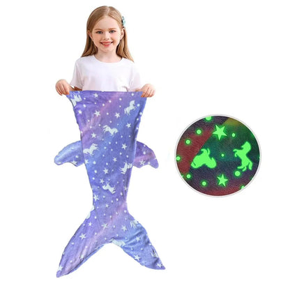 Mermaid Sleeping Bag for Kids | Glow in the Dark Soft Polyester