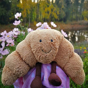 Croissant Plush Pillow | Soft Light Brown Cuddle Buddy