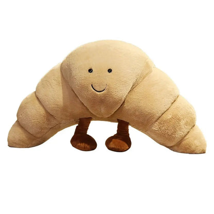 Croissant Plush Pillow | Soft Light Brown Cuddle Buddy