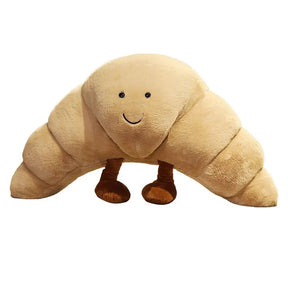 Croissant Plush Pillow | Soft Light Brown Cuddle Buddy