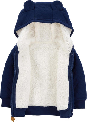Hooded Baby Sweater | Soft Sherpa Lined Comfort