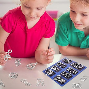 Metal Puzzle Brain Teaser Set | Develops Problem-Solving Skills