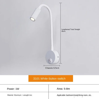 LED Wall Lamp for Reading | Adjustable Arm for Focused Lighting