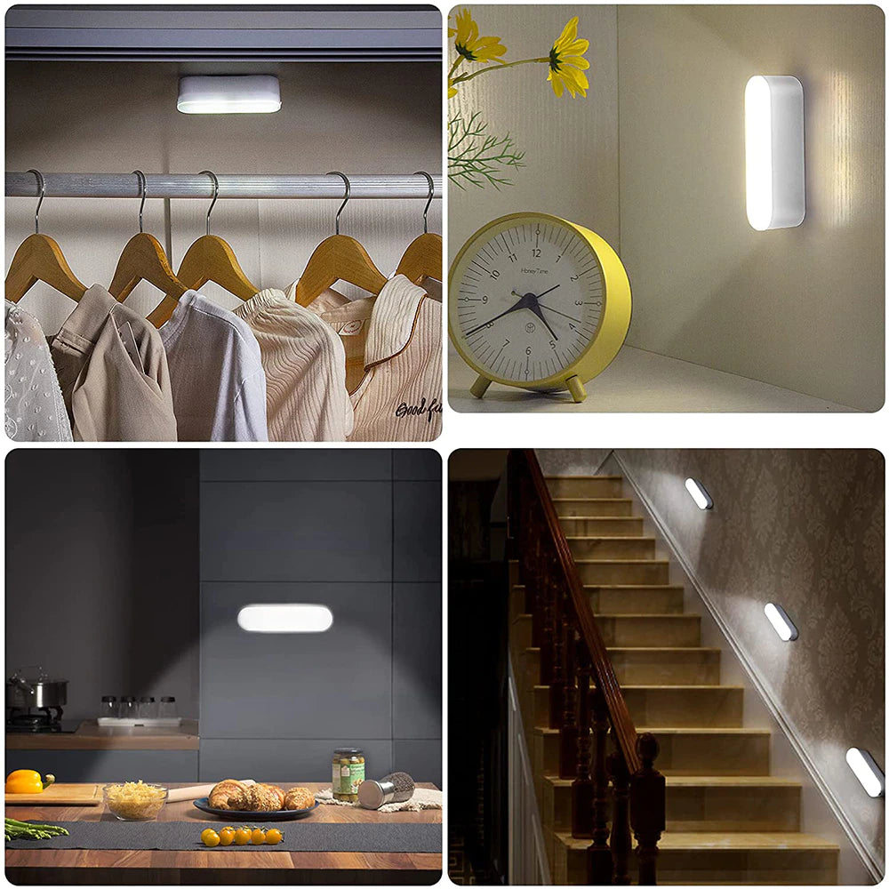Motion Sensor LED Wall Light | USB Rechargeable for Instant Illumination