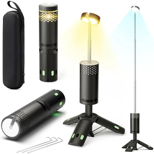 Rechargeable LED Camping Lantern | Magnetic Base and Tripod Design