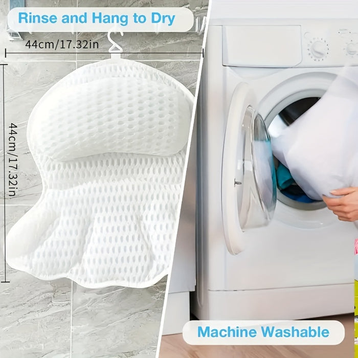 Ergonomic Bath Pillow | Neck and Back Support with Non-Slip Design