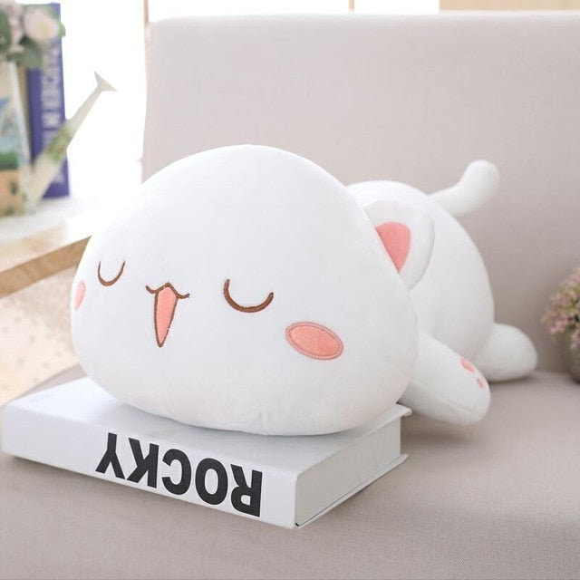 Kawaii Plush Cat Pillow | Soft Cuddly Companion for All Ages