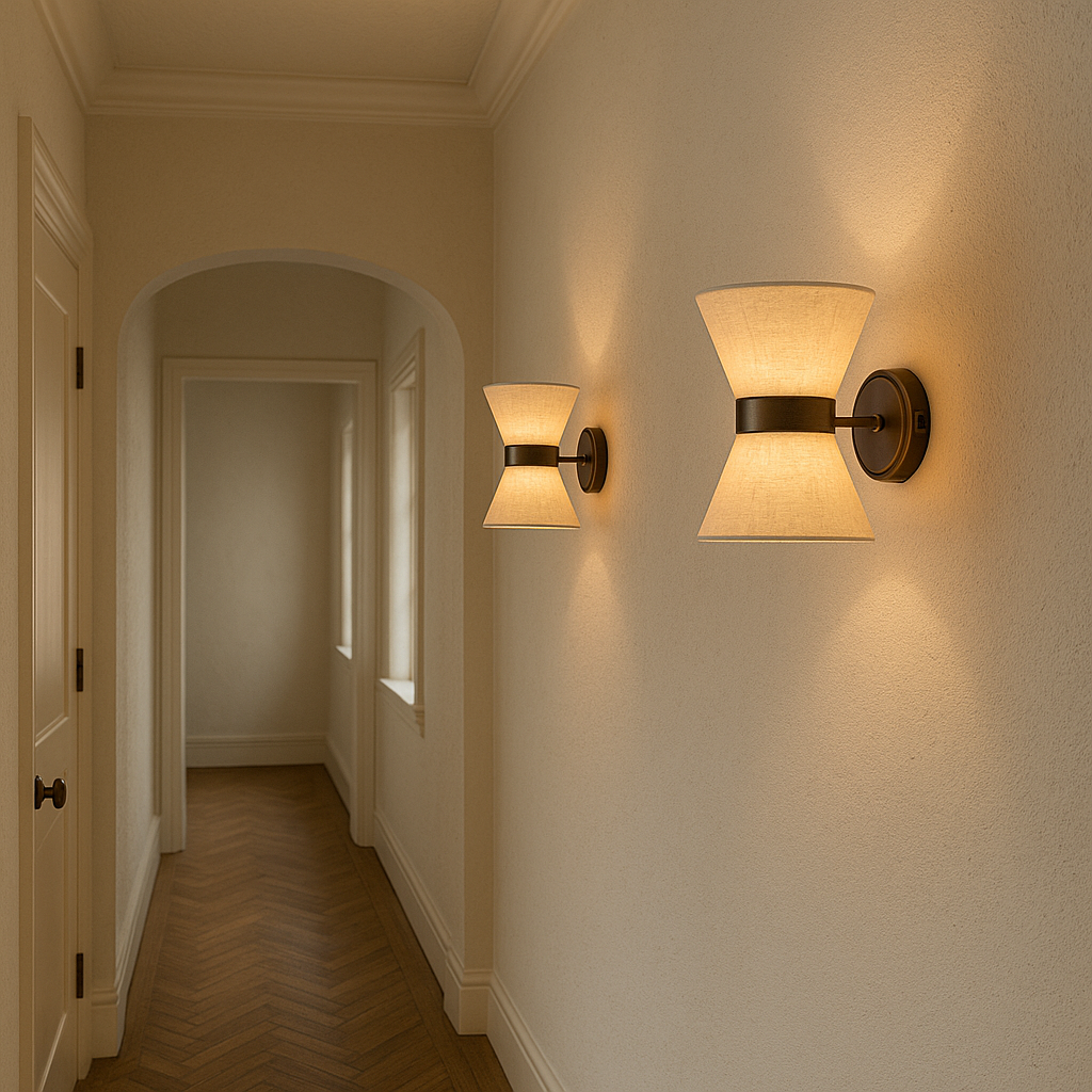Wabi Sabi Wall Lamp | Elegant Silk Shade for Warm Ambiance