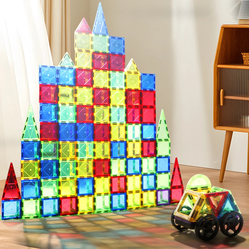 Magnetic Building Tiles | Non-Toxic Creative Development Toy