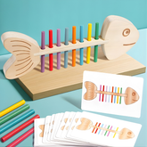 Educational Wooden Fishbone Puzzle | Enhances Coordination and Concentration