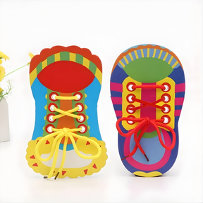 Shoe Tying Learning Toy | Colorful Interactive Fine Motor Skills
