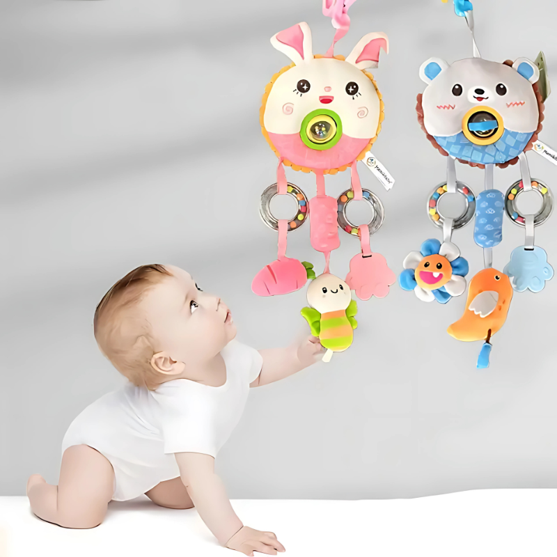 Soft Hanging Rattle Toy | Colorful Sensory Development for Babies