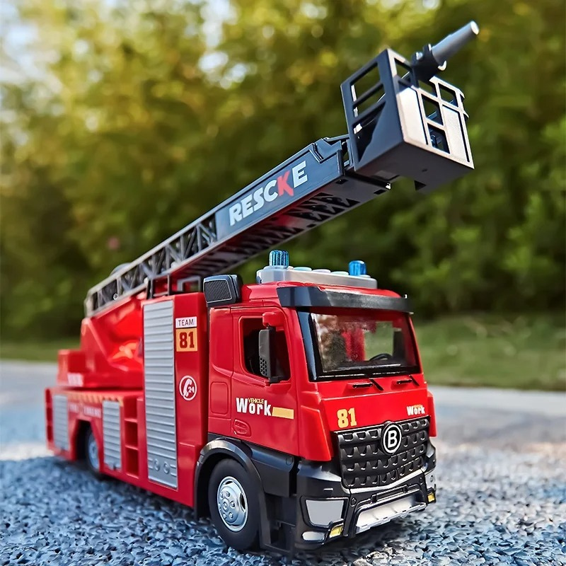 Fire Truck Toy with Water Jet | Sturdy All-Terrain Rescue Vehicle