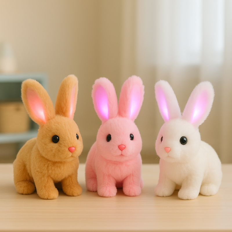 Interactive Rabbit Toy | Glowing Ears and Realistic Movements