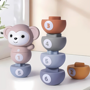 Educational Stacking Toy Set | Colorful Animal Pins for Fun Learning