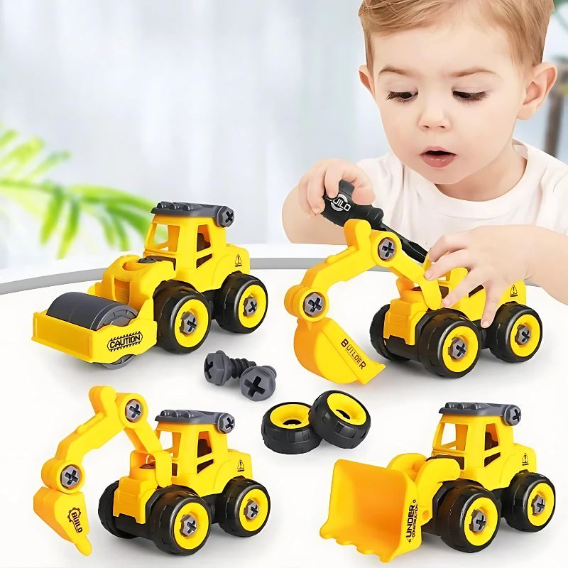 Buildable Construction Vehicle Set | Boosts Creativity and Problem-Solving Skills