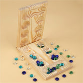 Mancala Travel Game | Deluxe Wooden Board with Glass Tiles