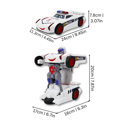 Transformable Police Car Toy | Lights, Sounds, and Endless Fun