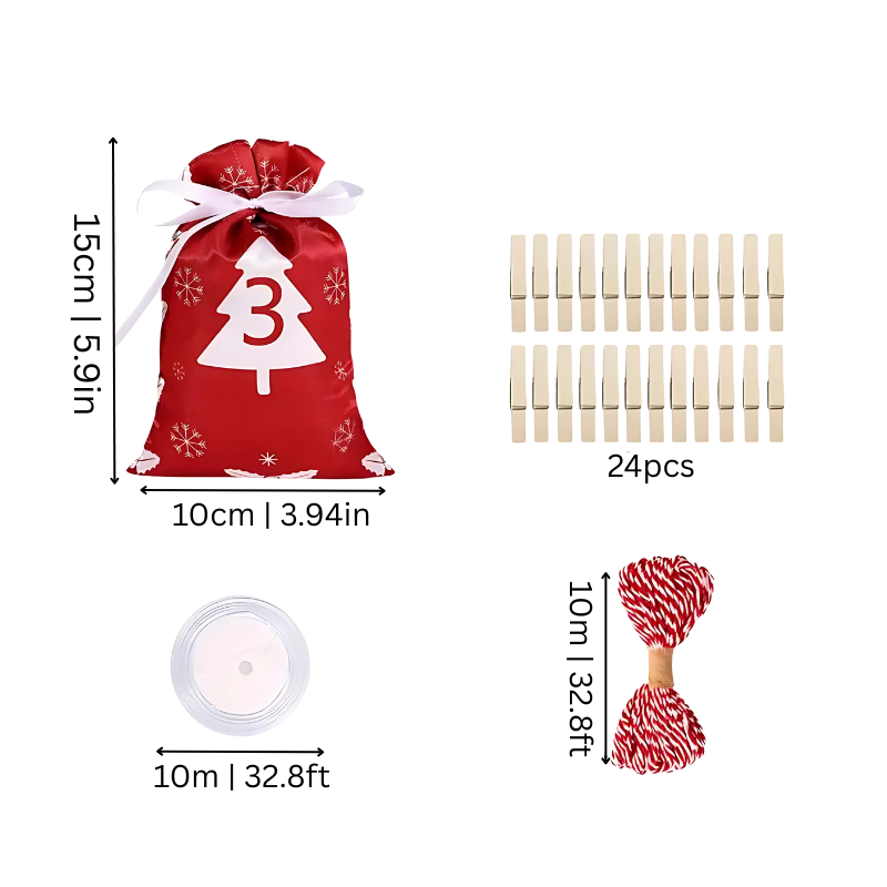 Reusable Christmas Countdown Bags | Create Lasting Family Traditions