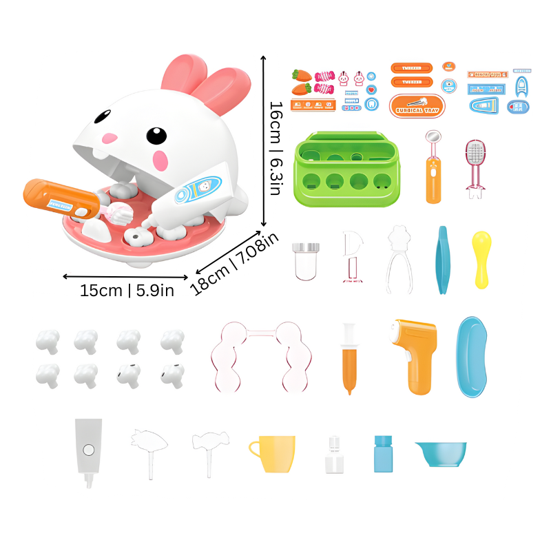 Rabbit Dentist Kit | Encourages Imaginative Role-Playing Fun