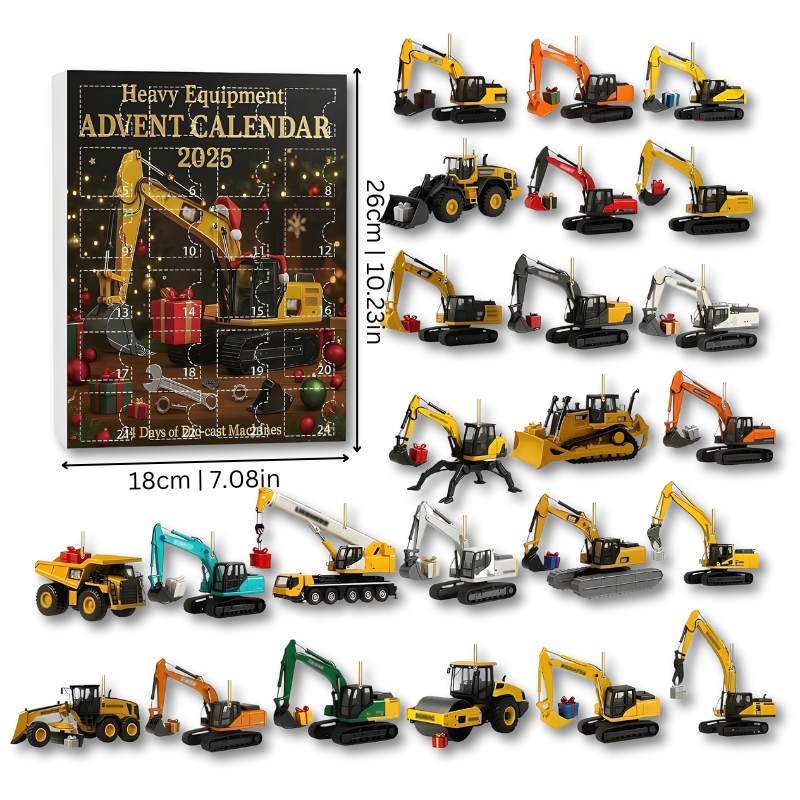 Miniature Construction Vehicle Advent Calendar | 24 Days of Holiday Fun