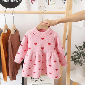 Girls' Fleece Dress | Cozy Cotton for Chilly Days
