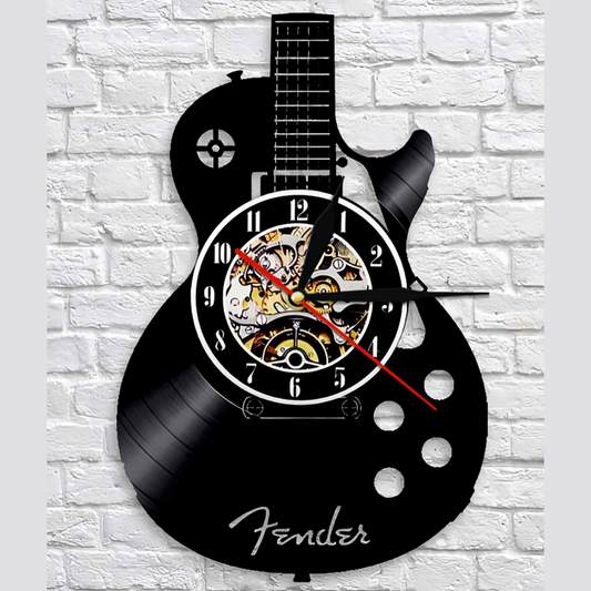 Vinyl Guitar Wall Clock | Unique Design for Music Lovers