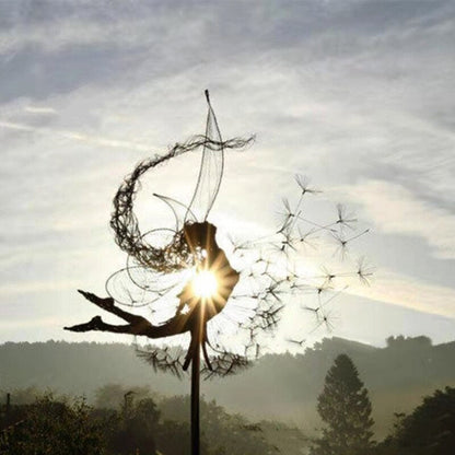 Metal Fairy Garden Sculpture | Whimsical All-Weather Outdoor Decor