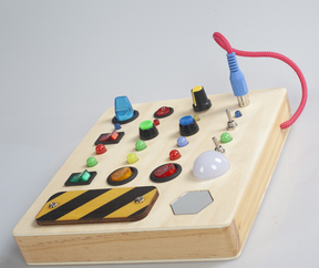 Montessori Busy Board for Kids | Interactive Lights and Tactile Toys