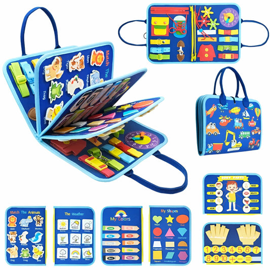 Montessori Busy Book for Toddlers | Fine Motor Skills & Interactive Learning Activities