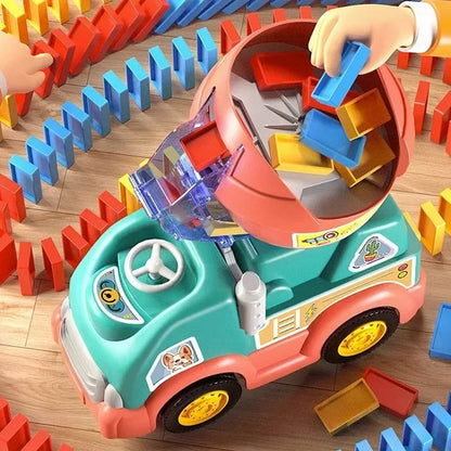 Montessori Domino Truck Toy | Automatic Setup for Creative Play