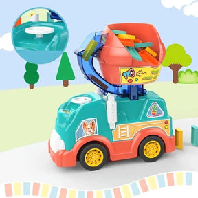 Montessori Domino Truck Toy | Automatic Setup for Creative Play
