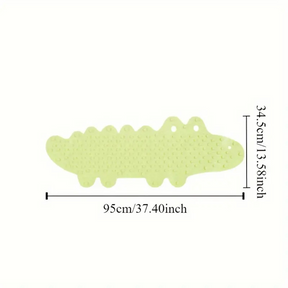 Non-Slip Bath Mat for Kids | Fun Crocodile Design, Durable PVC