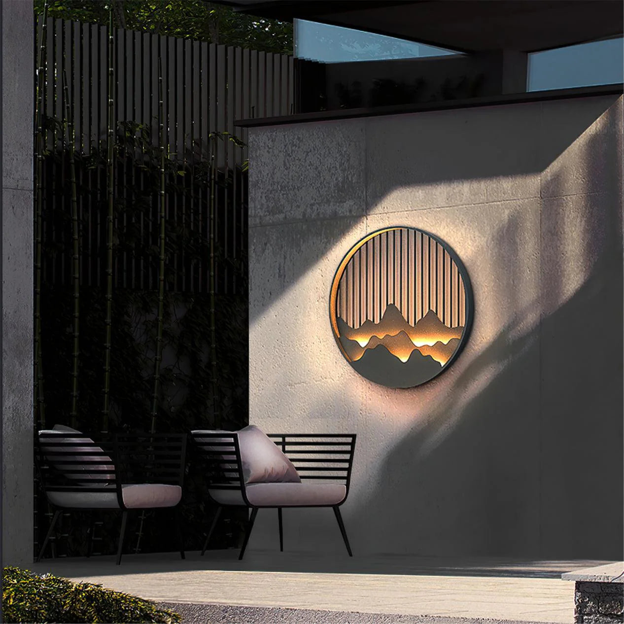 Outdoor Mountain Wall Lamp | Elegant LED Lighting for Exteriors