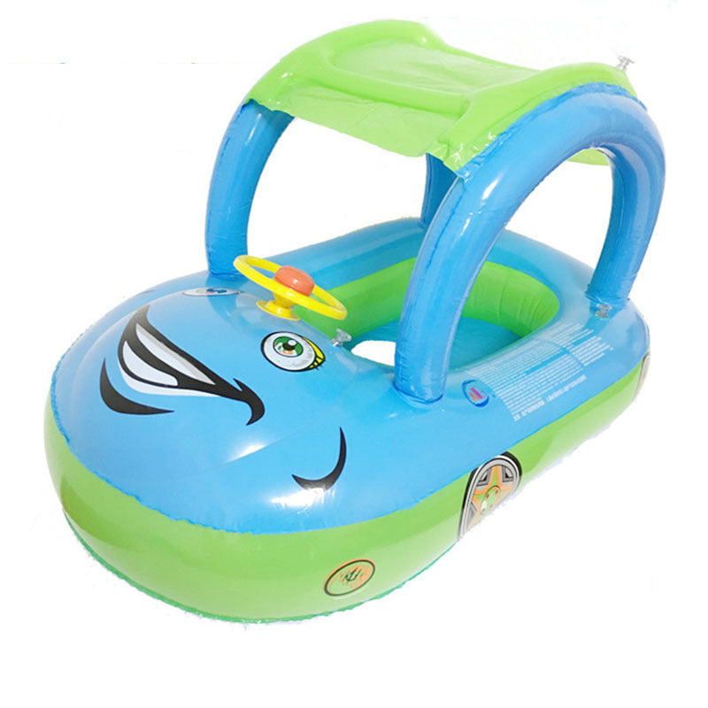 Inflatable Car Boat for Kids | Safe, Fun Water Play with Sunshade