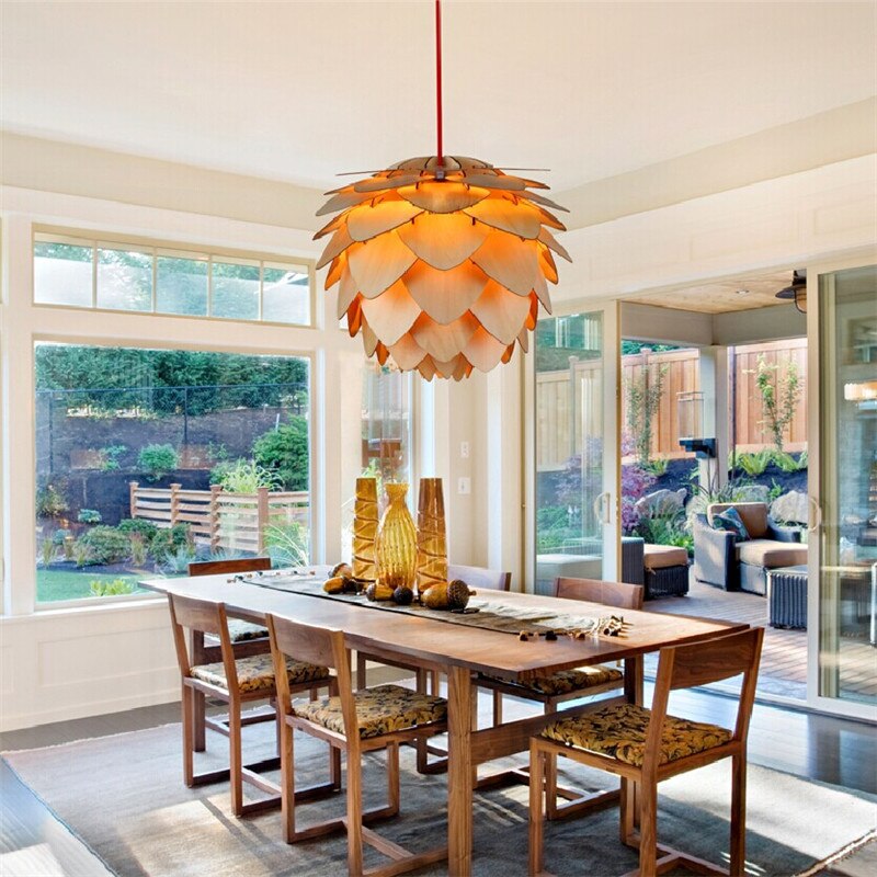 Rustic Wooden Pendant Light | Handmade Nature-Inspired Design