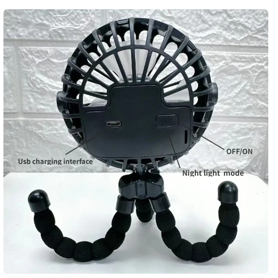 Portable Stroller Fan | Lightweight, USB Rechargeable, Safe Design