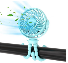 Portable Stroller Fan | Lightweight, USB Rechargeable, Safe Design