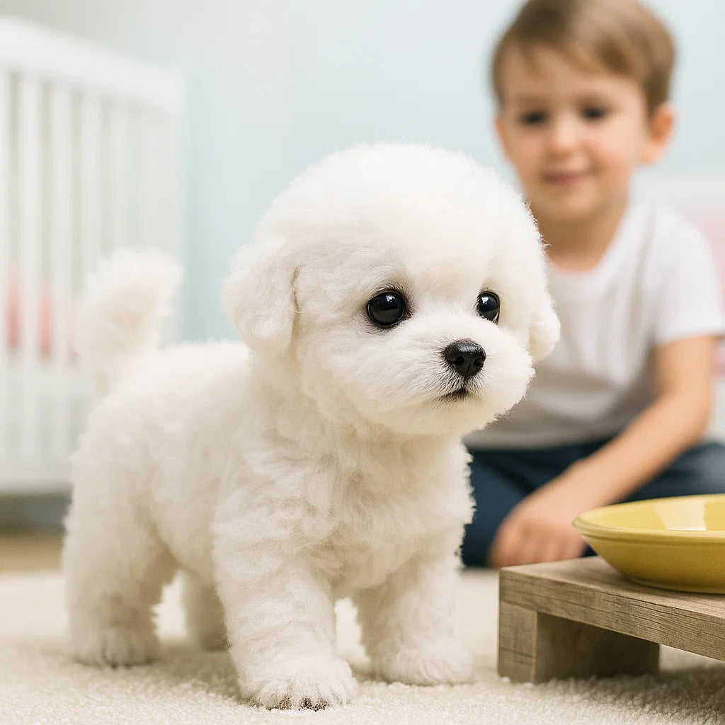 Realistic Plush Puppy Toy | Eco-Friendly Interactive Pet Companion
