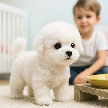 Realistic Plush Puppy Toy | Eco-Friendly Interactive Pet Companion