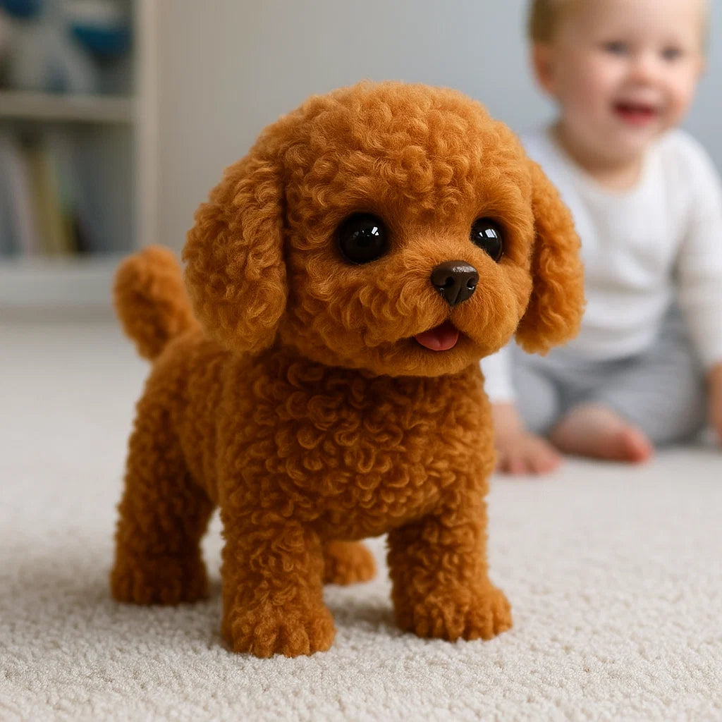 Realistic Plush Puppy Toy | Eco-Friendly Interactive Pet Companion