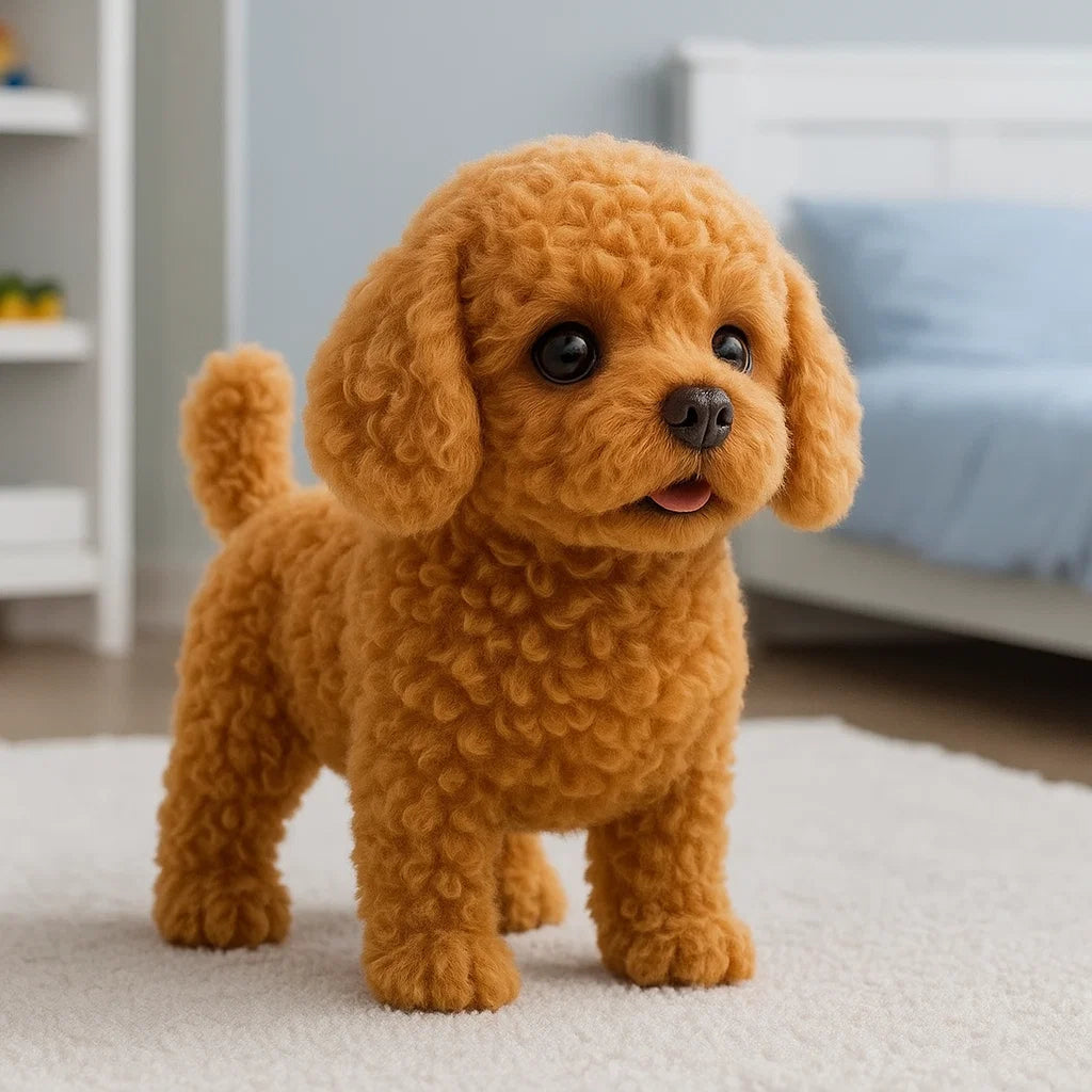Realistic Plush Puppy Toy | Eco-Friendly Interactive Pet Companion