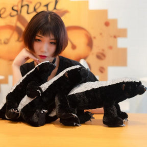 Realistic Honey Badger Plush Toy | Soft, Cuddly Companion for Kids