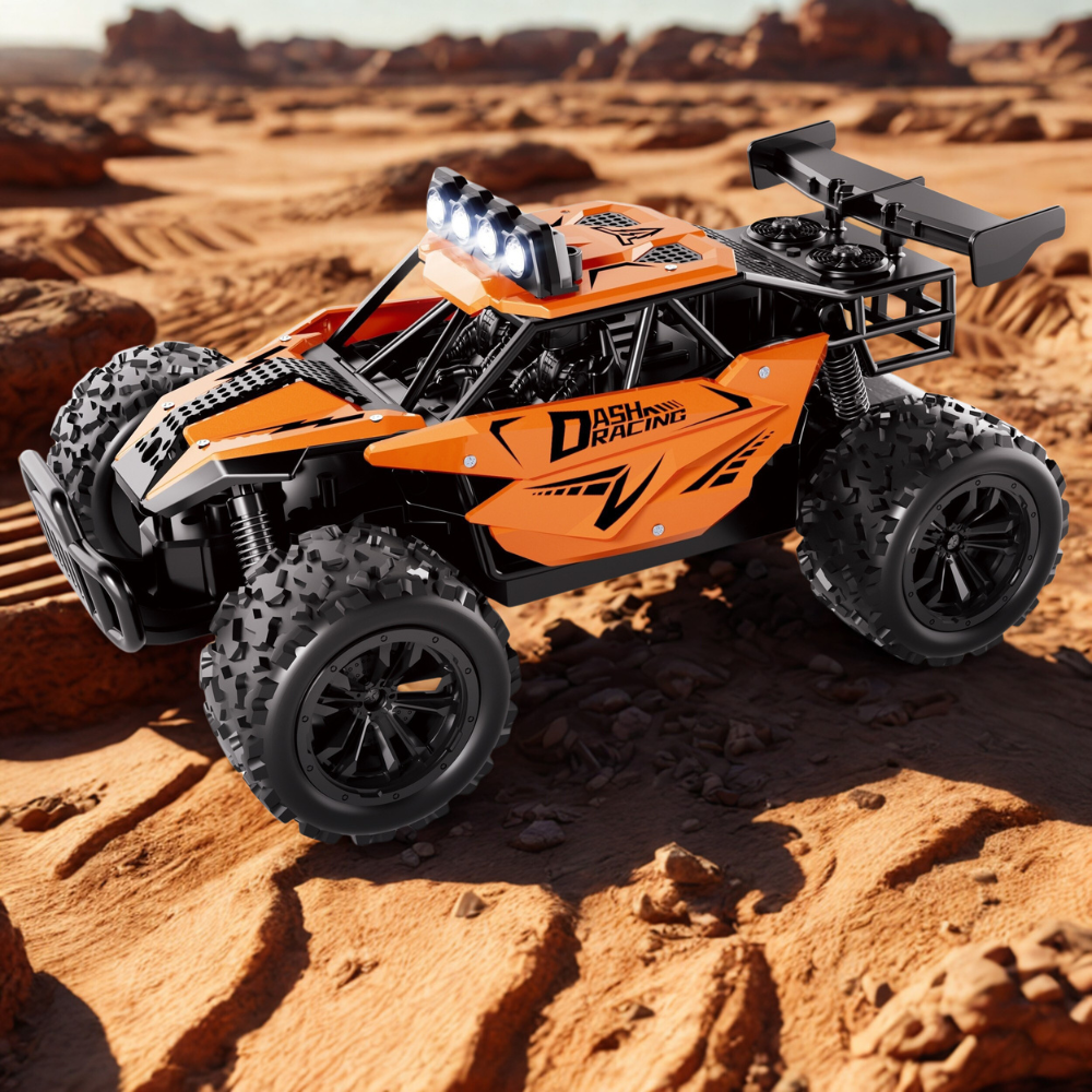 Remote Control Racing Car | Durable Alloy Body with LED Lights