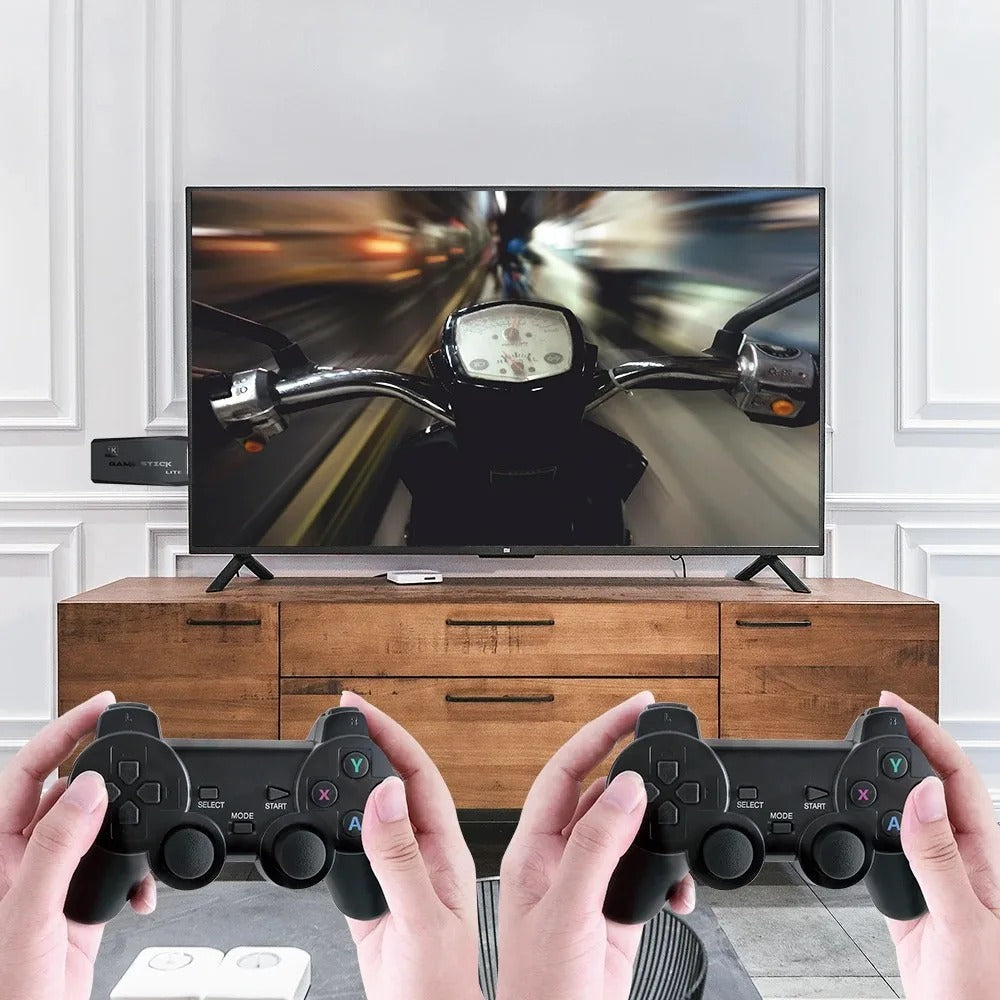 Mini Game Console | 4K Resolution, Dual Wireless Controllers