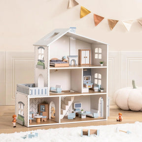 Wooden Dollhouse for Kids | Spacious 6-Room Creative Playhouse